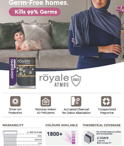 عالم الدهانات الآسيوية برجر - الشاهر للتجارة الحديثة - دهانات آسيوية - مقابل بنك ظفار ، آدم - +968 9163 4131