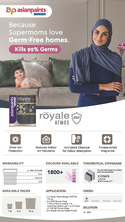 عالم الدهانات الآسيوية برجر - الشاهر للتجارة الحديثة - دهانات آسيوية - Oman|‍|Opposite Bank Dhofar